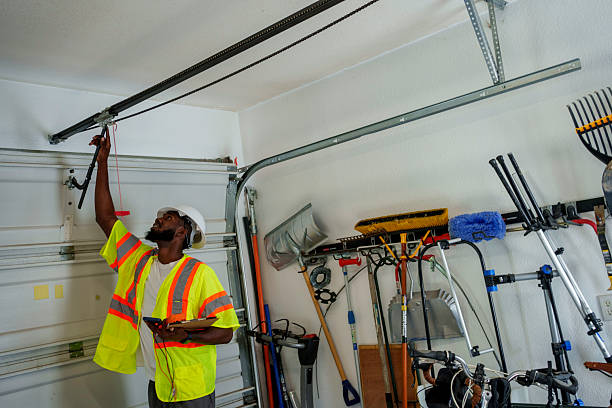 Professional Garage Door Panel Replacement technician working in Belmont, VA